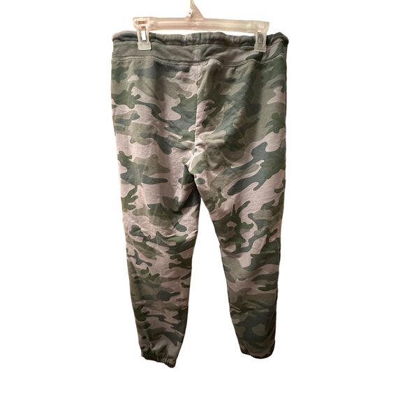 Gap Camo Jogger Pants M - Green & Grey Camo Print Drawstring Waist Elastic Cuffs - Picture 4 of 7